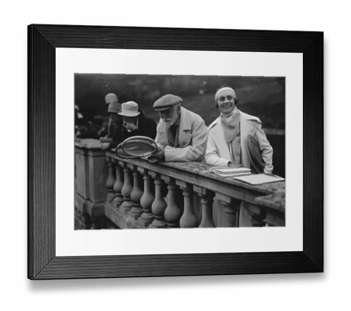 Framed Print : Lady Crosfields lawn tennis tournament at Highgate. Lod D Abernon with Senorita de Alvarez Framed Print : Lady Crosfields lawn tennis tournament at Highgate. Lod D Abernon with Senorita de Alvarez