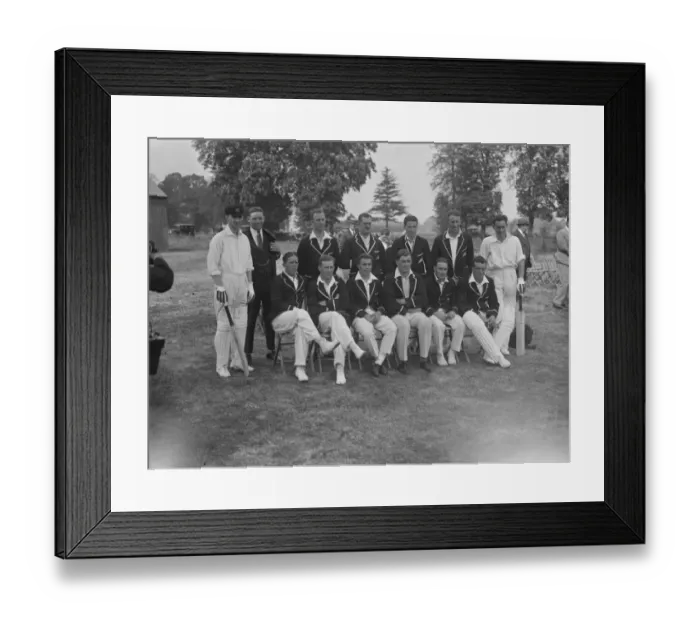 Framed Print : New Zealand versus Amateur XI at Maidstone. The New Zealand team. 10 May 1927 Framed Print : New Zealand versus Amateur XI at Maidstone. The New Zealand team. 10 May 1927