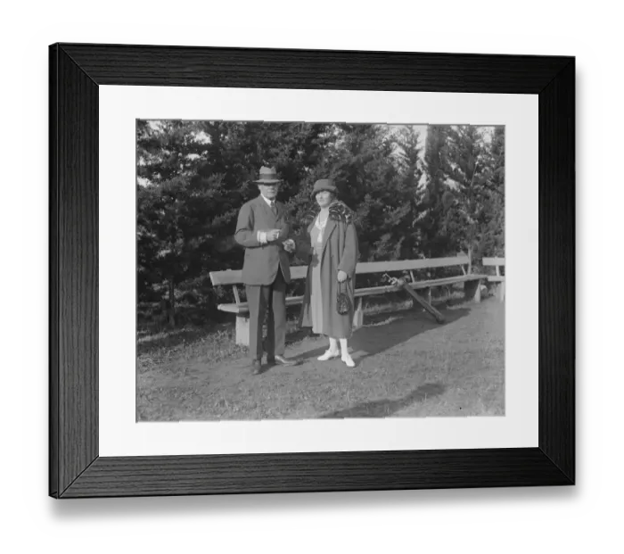 Framed Print : International Society at Cannes Golf Club. Admiral Lord Wester Wemyss and Baroness De Ramsay