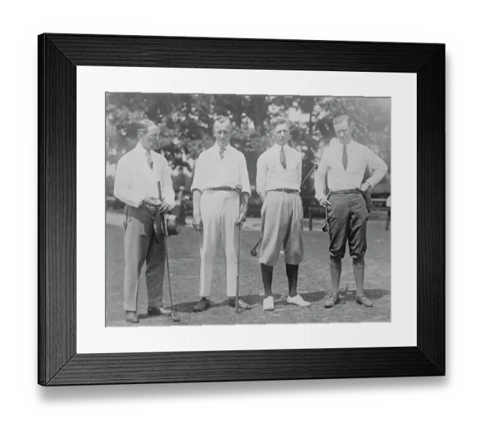 Framed Print : US Golfers Left to right Ed Byers, G Nicholls, Jock Hutchinson, Chick Evans Framed Print : US Golfers Left to right Ed Byers, G Nicholls, Jock Hutchinson, Chick Evans