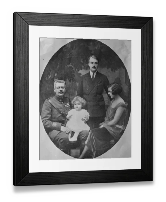 Framed Print : Prince Louis II of Monaco (left) with his family 15 July 1922 Possibly later Framed Print : Prince Louis II of Monaco (left) with his family 15 July 1922 Possibly later