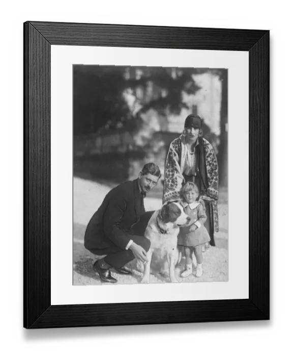 Framed Print : Prince Charles of Romania, who has renounced his rights to the throne, with his wife