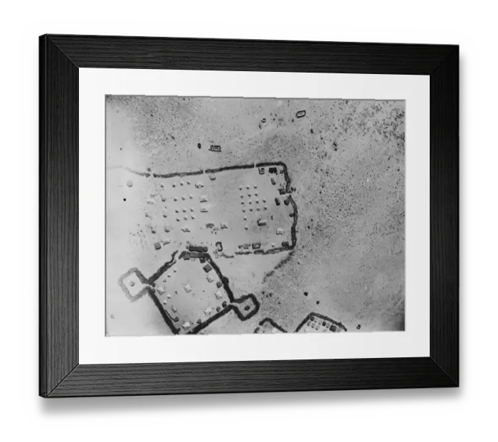 Framed Print : The British Military operations in Somaliland. Aerial view of the Eil Dur Elan camp