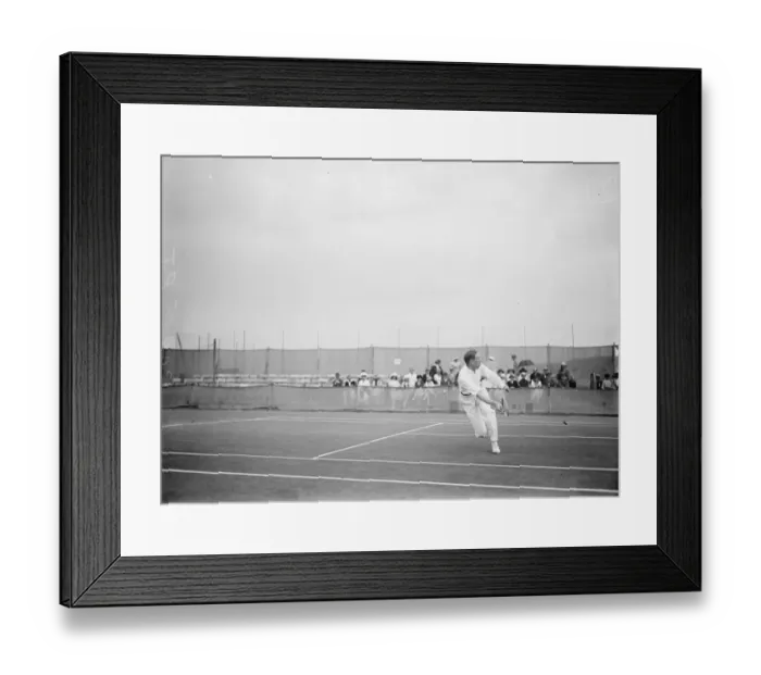 Framed Print : Davis Cup tennis at Deauville Mr A H Gobert playing in the singles 28 August 1919 Framed Print : Davis Cup tennis at Deauville Mr A H Gobert playing in the singles 28 August 1919