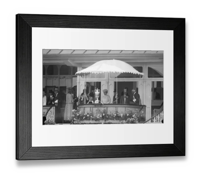 Framed Print : Royal Ascot. The King and Queen, Duke of York, and Duke of Connaught in the Royal box Framed Print : Royal Ascot. The King and Queen, Duke of York, and Duke of Connaught in the Royal box