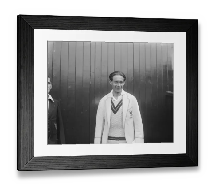 Framed Print : J Borotra. Posed. 1925 Framed Print : J Borotra. Posed. 1925