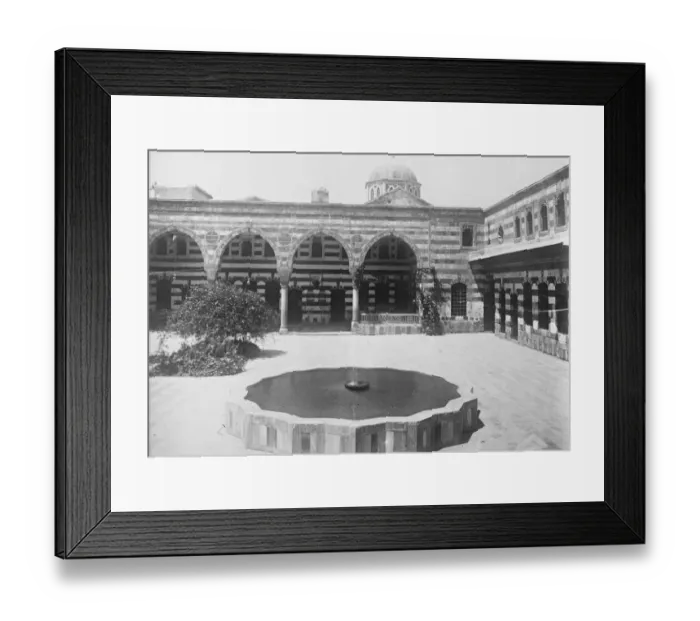 Framed Print : Damascus in ruins : Sensational Arab report. The Azm Palace, the courtyard Framed Print : Damascus in ruins : Sensational Arab report. The Azm Palace, the courtyard