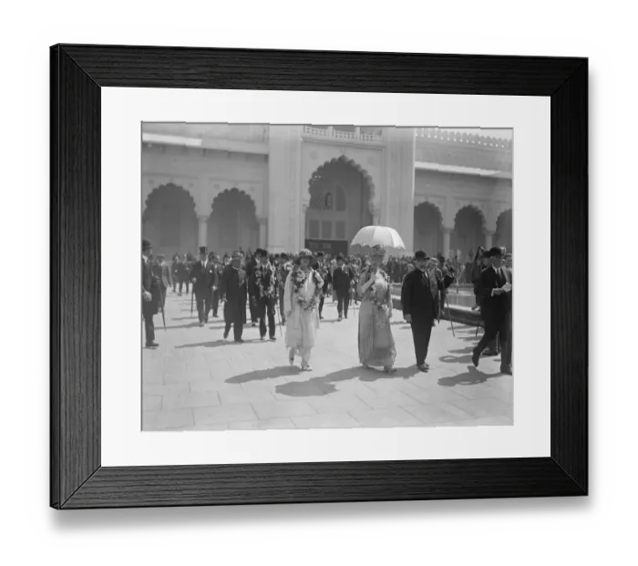 Framed Print : The Rumanian Royal visit. At Wembley Exhibition. The Royal party leaving the Indian Pavilion Framed Print : The Rumanian Royal visit. At Wembley Exhibition. The Royal party leaving the Indian Pavilion