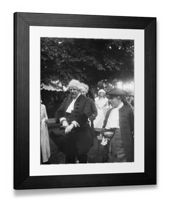 Framed Print : Johnsonian Mirth. Mr G K Chesterton as Dr Johnson at Lady Stopfords 18th Century Fair Framed Print : Johnsonian Mirth. Mr G K Chesterton as Dr Johnson at Lady Stopfords 18th Century Fair