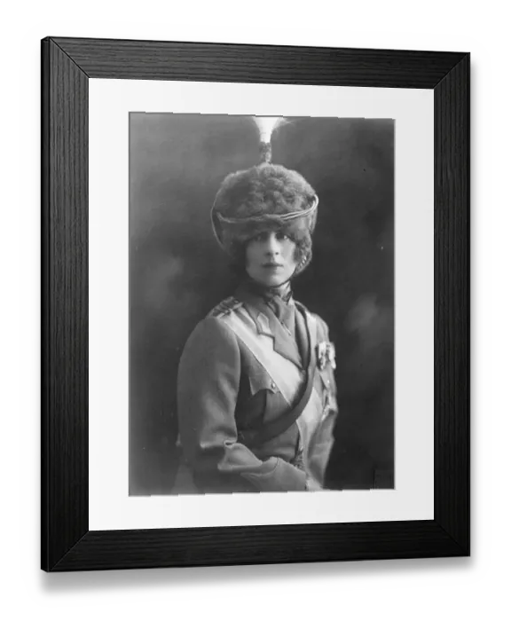 Framed Print : Crown Princess of Rumania as Honorary Colonel of her husbands Regiment. Crown Framed Print : Crown Princess of Rumania as Honorary Colonel of her husbands Regiment. Crown