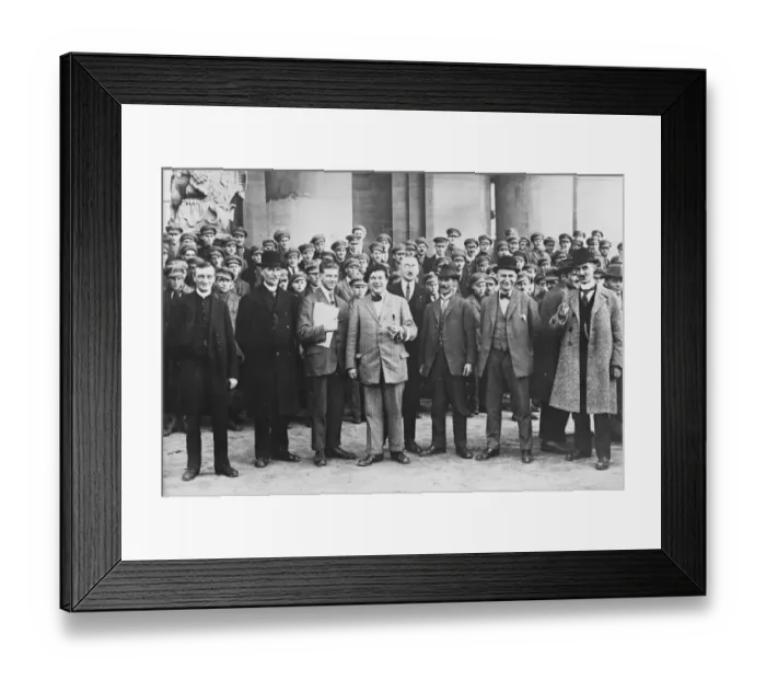 Framed Print : Herr Matthes reviews his troops at Coblenz. Herr Matthes, the separatist leader Framed Print : Herr Matthes reviews his troops at Coblenz. Herr Matthes, the separatist leader