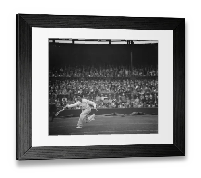 Framed Print : Lawn tennis at Wimbledon. Jacques Brugnon in play. 26 June 1929 Framed Print : Lawn tennis at Wimbledon. Jacques Brugnon in play. 26 June 1929
