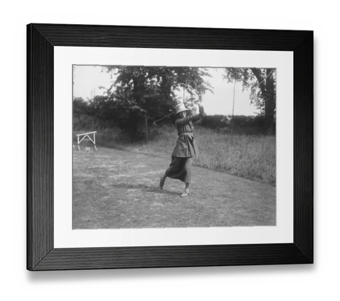 Framed Print : Ladies Parliamentary golf at Edgware Lady Denman 25 June 1920 Framed Print : Ladies Parliamentary golf at Edgware Lady Denman 25 June 1920