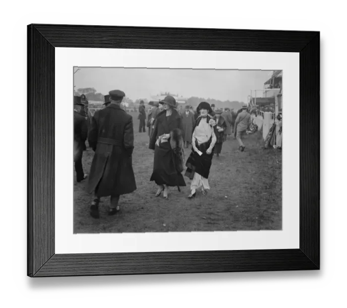 Framed Print : Society at Epsom racecourse. Mrs Asquith 6 June 1923 Framed Print : Society at Epsom racecourse. Mrs Asquith 6 June 1923