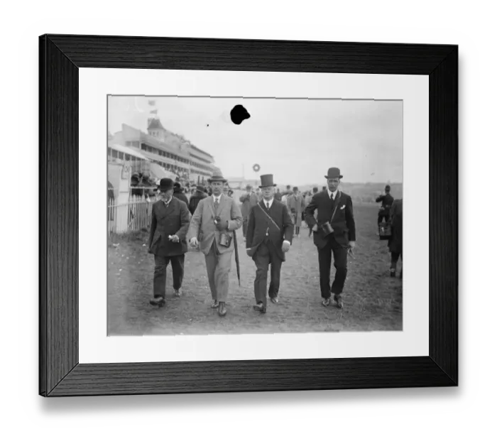 Framed Print : Mr Irish visits Epsom again after being received by the King. Mr B Irish