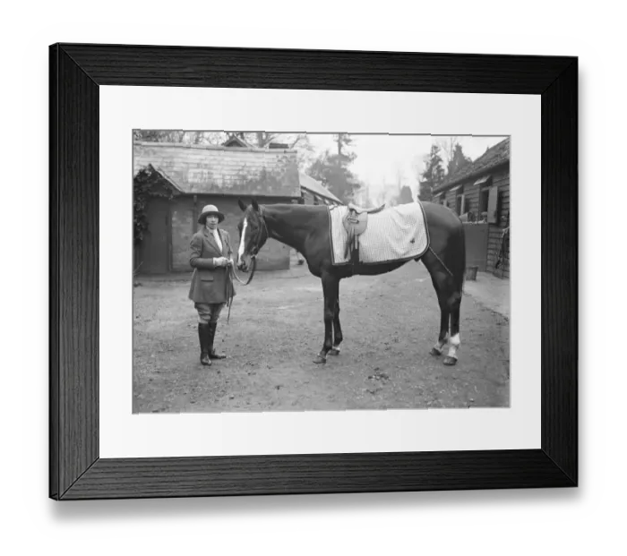 Framed Print : Society Lady as racehorse trainer. Miss Wilmot the right hand man of Sir Robert Framed Print : Society Lady as racehorse trainer. Miss Wilmot the right hand man of Sir Robert