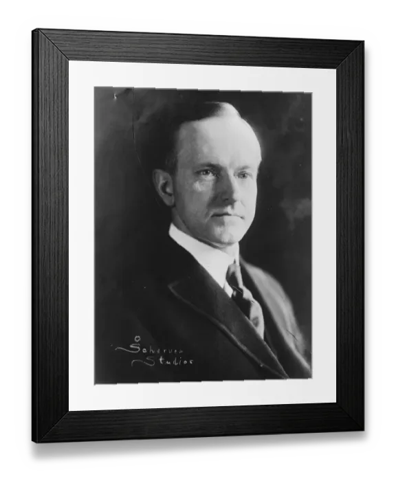 Framed Print : The New American President. By the death of Mr Harding, Mr Calvin Coolidge, the Vice President Framed Print : The New American President. By the death of Mr Harding, Mr Calvin Coolidge, the Vice President