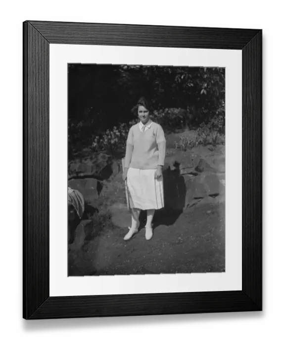 Framed Print : Miss M K Browne, American tennis player. May 1926 Framed Print : Miss M K Browne, American tennis player. May 1926