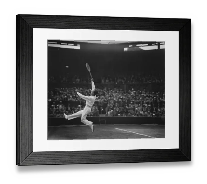 Framed Print : All French final at Wimbledon. Henri Cochet in play against Ren? Lacoste. 6 Framed Print : All French final at Wimbledon. Henri Cochet in play against Ren? Lacoste. 6