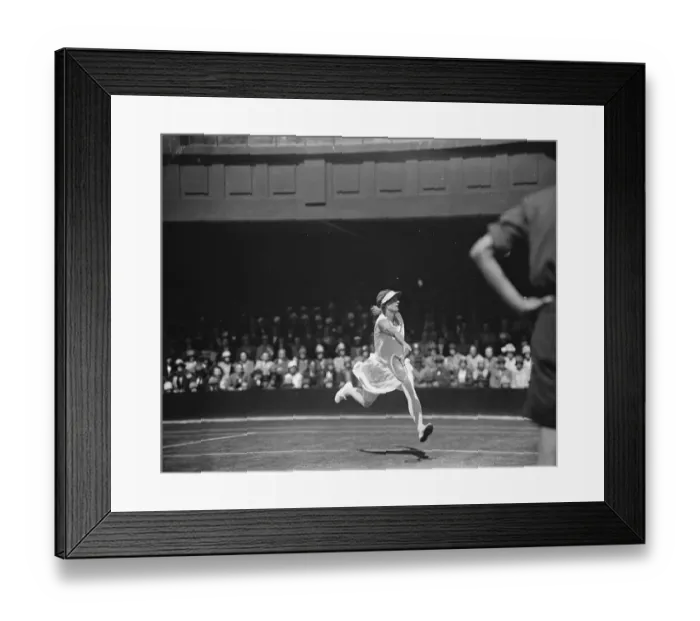 Framed Print : Wimbledon lawn tennis championships. Miss Colyer. 1 June 1929 Framed Print : Wimbledon lawn tennis championships. Miss Colyer. 1 June 1929