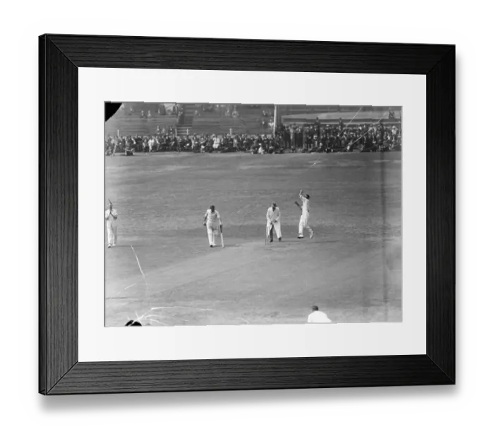 Framed Print : A fast bowler. A fine action study of Edgar Arthur Ted McDonald, the Lancashire fast bowler Framed Print : A fast bowler. A fine action study of Edgar Arthur Ted McDonald, the Lancashire fast bowler