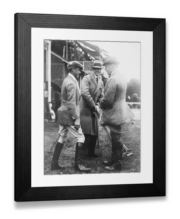 Framed Print : Polo at Hurlingham - Old Oxonisans versus Old Cantabs. The Prince of Wales with Framed Print : Polo at Hurlingham - Old Oxonisans versus Old Cantabs. The Prince of Wales with