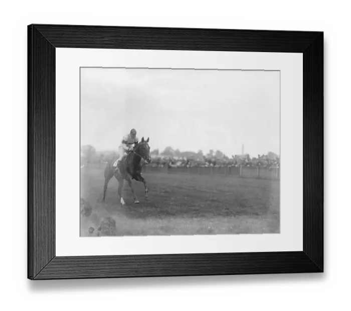 Framed Print : Sandown Park. Town Guard the winner of the race with Archibald up. 15 July 1922 Framed Print : Sandown Park. Town Guard the winner of the race with Archibald up. 15 July 1922