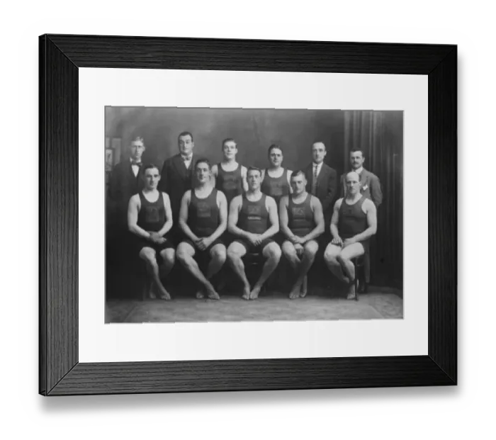 Framed Print : International water polo match. England versus Ireland. English team. 7 September
