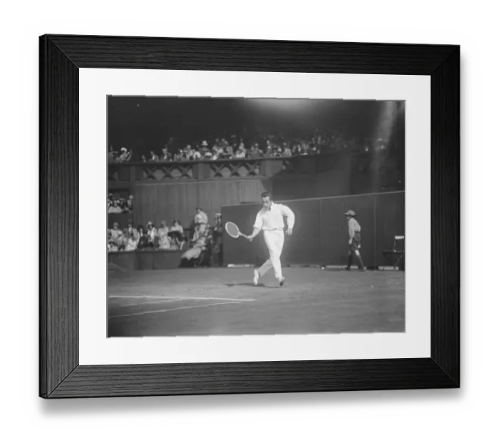Framed Print : Tennis at Wimbeldon. Brugnon in play. 30 June 1926 Framed Print : Tennis at Wimbeldon. Brugnon in play. 30 June 1926