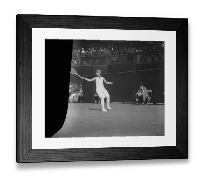Framed Print : Lawn tennis at Wimbledon. Fraulein Aussem in play. 22 June 1927 Framed Print : Lawn tennis at Wimbledon. Fraulein Aussem in play. 22 June 1927