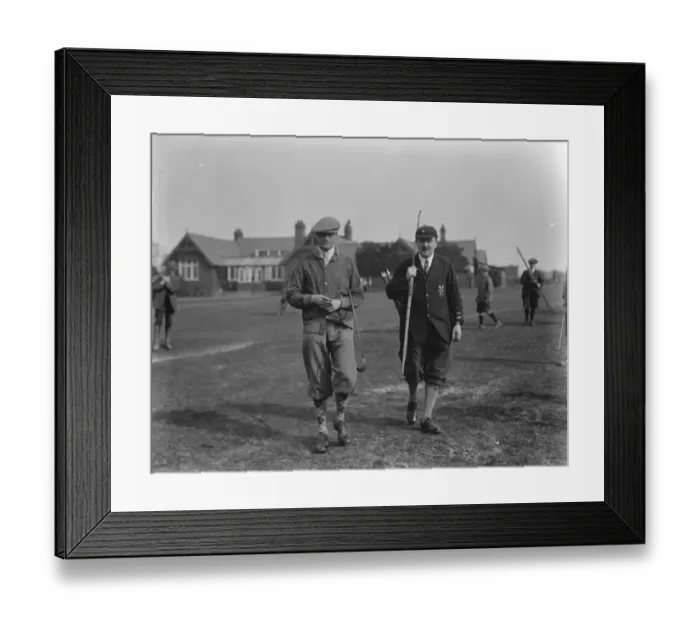 Framed Print : Golf : Ball versus arrow between Cambridge University and Royston Club at Royston Framed Print : Golf : Ball versus arrow between Cambridge University and Royston Club at Royston