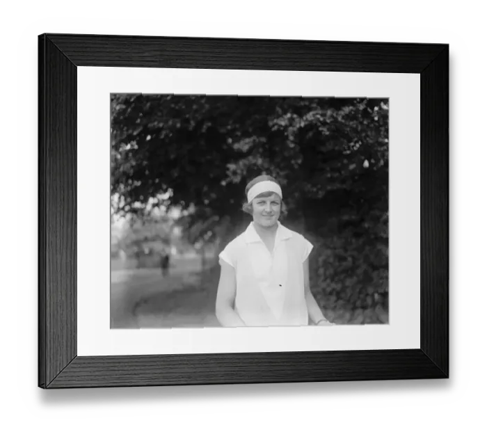 Framed Print : Miss Betty Nuthall, the tennis star. 17 May 1927