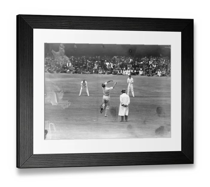 Framed Print : England versus Australia at Leeds. Gregory ( Australia ) about to deliver the ball Framed Print : England versus Australia at Leeds. Gregory ( Australia ) about to deliver the ball