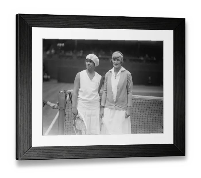 Framed Print : Tennis at Wimbledon. Mrs Bundy and Joan Ridley. 3 July 1929 Framed Print : Tennis at Wimbledon. Mrs Bundy and Joan Ridley. 3 July 1929