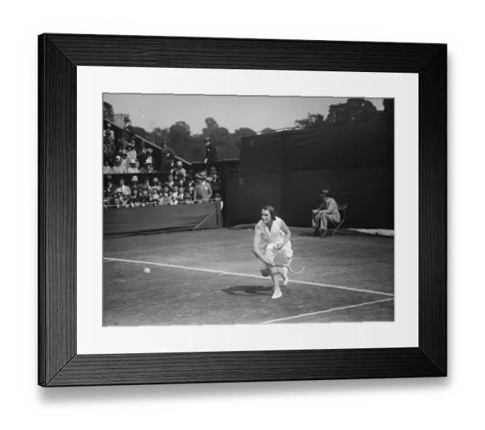 Framed Print : Tennis at Wimbledon. Mrs McIlquham in play. 29 June 1929 Framed Print : Tennis at Wimbledon. Mrs McIlquham in play. 29 June 1929