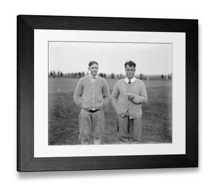 Framed Print : Amateur Golf Championship at Deal, Kent. Left to right; Francis Ouimet ( USA ) Framed Print : Amateur Golf Championship at Deal, Kent. Left to right; Francis Ouimet ( USA )