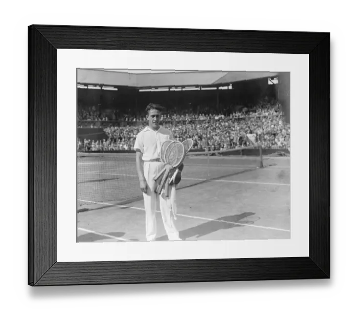 Framed Print : Lawn tennis at Wimbledon. M Cochet after his victory. 30 June 1927 Framed Print : Lawn tennis at Wimbledon. M Cochet after his victory. 30 June 1927