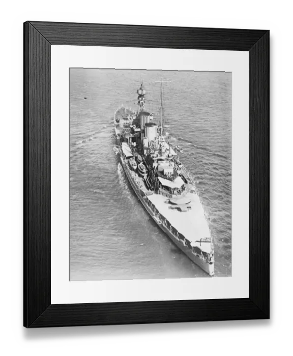 Framed Print : HMS Repulse for the Princes African tour. When HRH the Prince of Wales makes Framed Print : HMS Repulse for the Princes African tour. When HRH the Prince of Wales makes