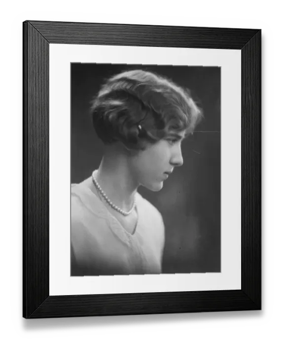Framed Print : Princess Ingrid of Sweden with her hair bobbed. This portrait was taken last week Framed Print : Princess Ingrid of Sweden with her hair bobbed. This portrait was taken last week