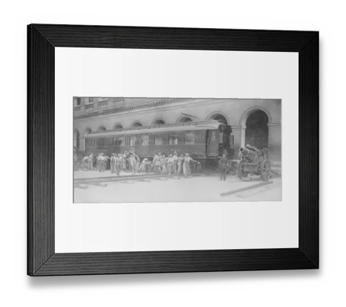 Framed Print : A Famous Carriage Railway carriage at the disposal of Marshal Foch during the War Framed Print : A Famous Carriage Railway carriage at the disposal of Marshal Foch during the War