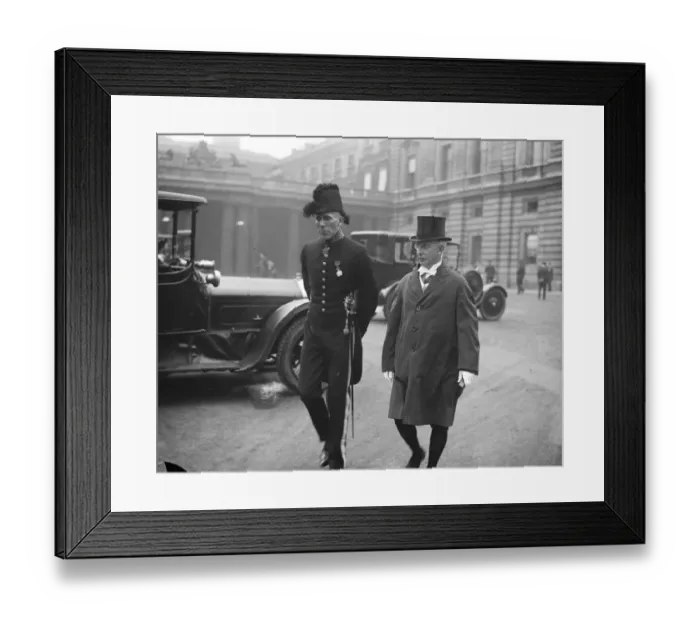 Framed Print : Investiture Sir Ernest Gowers, left and Sir Charles Hipwood. 1926 Framed Print : Investiture Sir Ernest Gowers, left and Sir Charles Hipwood. 1926