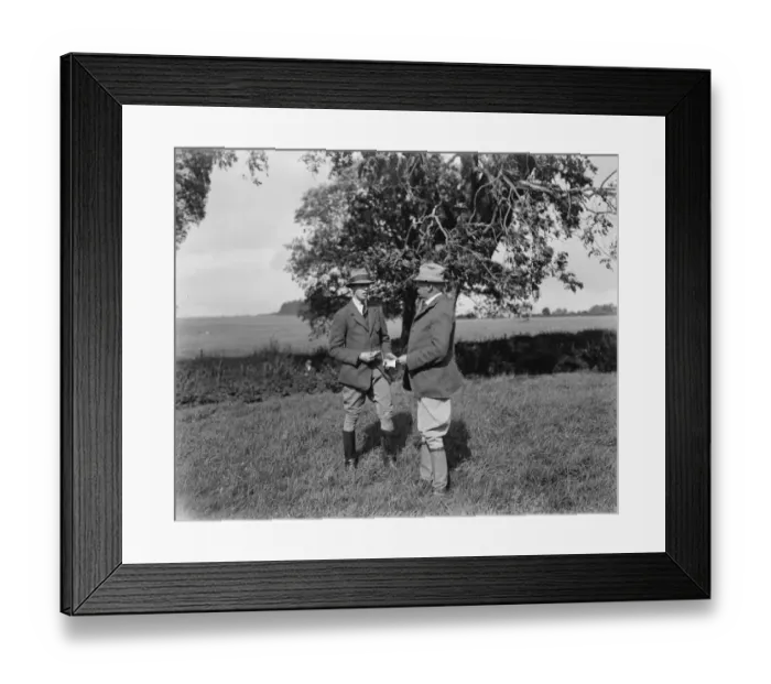Framed Print : Dog detectives. Man hunting trials at Savernake. Lord Ailesbury, DSO and his son Lord Cardigan Framed Print : Dog detectives. Man hunting trials at Savernake. Lord Ailesbury, DSO and his son Lord Cardigan