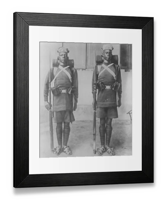 Framed Print : Quelled Kenya Colony Riot Soldiers of the kings Africans Rifles in service kit Framed Print : Quelled Kenya Colony Riot Soldiers of the kings Africans Rifles in service kit