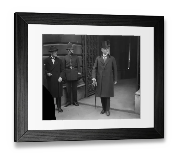 Framed Print : Krassin and Lord Curzon M Krassin leaving the Foreign Office after the interview Framed Print : Krassin and Lord Curzon M Krassin leaving the Foreign Office after the interview