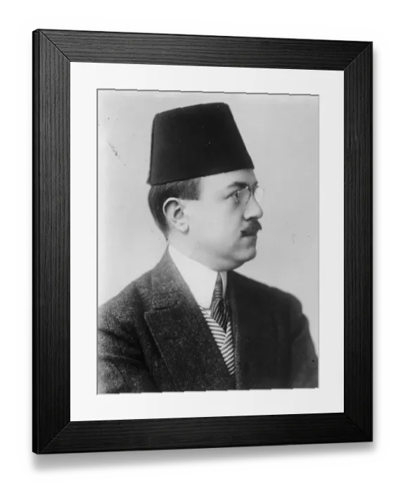 Framed Print : Damad Djelal Pasha, who has just opened a shop for the sale of Ottoman perfumes, in Paris