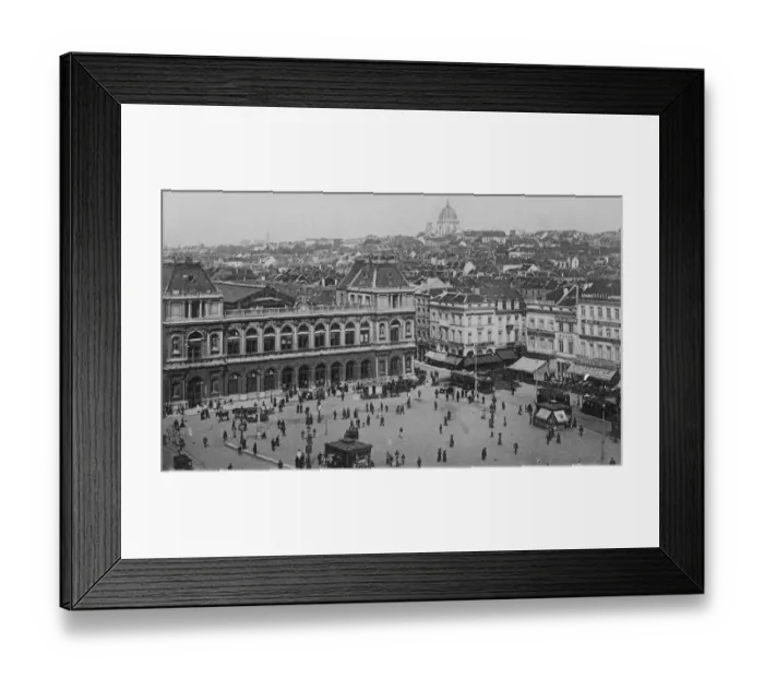 Framed Print : Brussels, Belgium. Gare du Nord. 19 April 1923 Framed Print : Brussels, Belgium. Gare du Nord. 19 April 1923