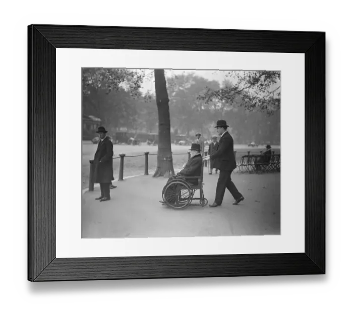 Framed Print : Lord Merseys wheel chair visits to the park. Lord Mersey ( 83 ), whose last Framed Print : Lord Merseys wheel chair visits to the park. Lord Mersey ( 83 ), whose last