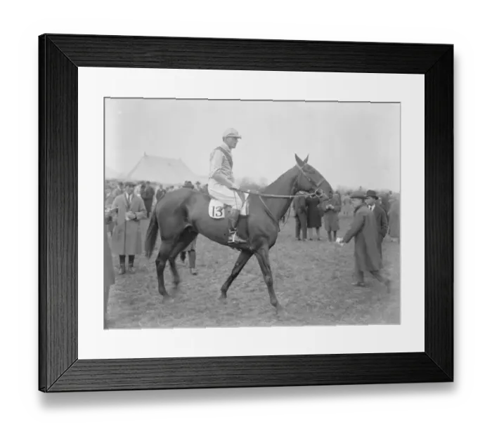 Framed Print : Colonel parts Harriers point to point steeplechase at Harpendenbury farm, Redbourn Sir