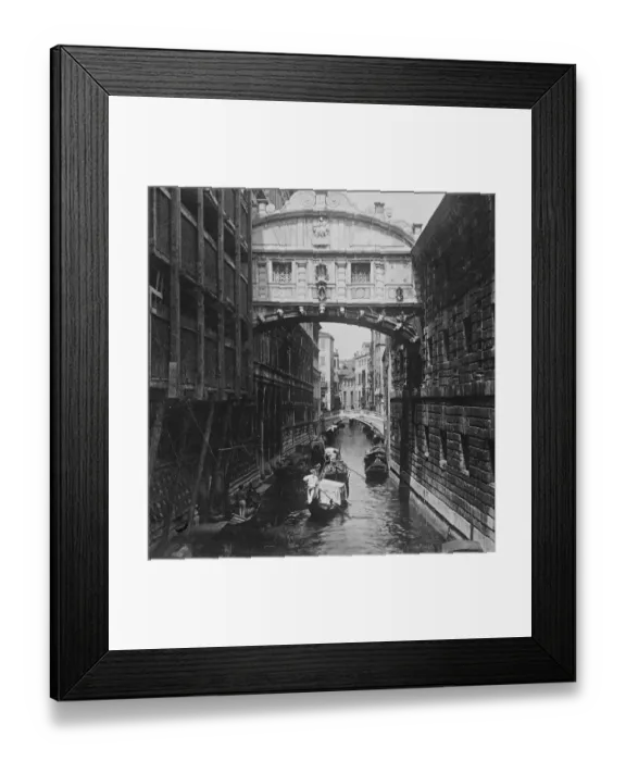 Framed Print : Venice Bridge of Sighs Italy 1922 Framed Print : Venice Bridge of Sighs Italy 1922