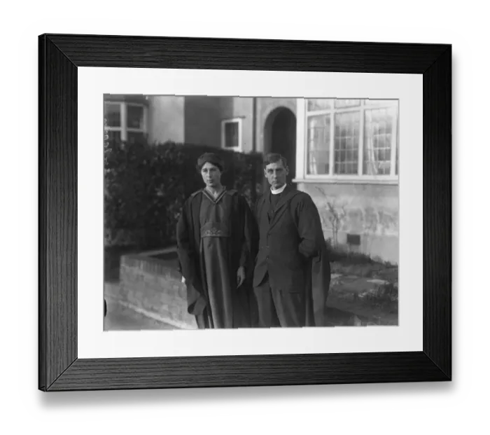 Framed Print : Husband and wife are Ministers at the same church. The Reverends Claud and Constance Coltman Framed Print : Husband and wife are Ministers at the same church. The Reverends Claud and Constance Coltman